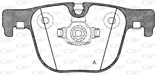 OPEN PARTS Комплект тормозных колодок, дисковый тормоз BPA1493.00